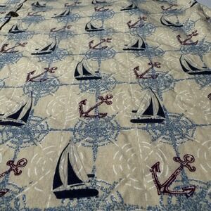 Bohio Breeze Shirt Mens Button UpSmall Sailboats Short Sleeve Cotton Hawaiian